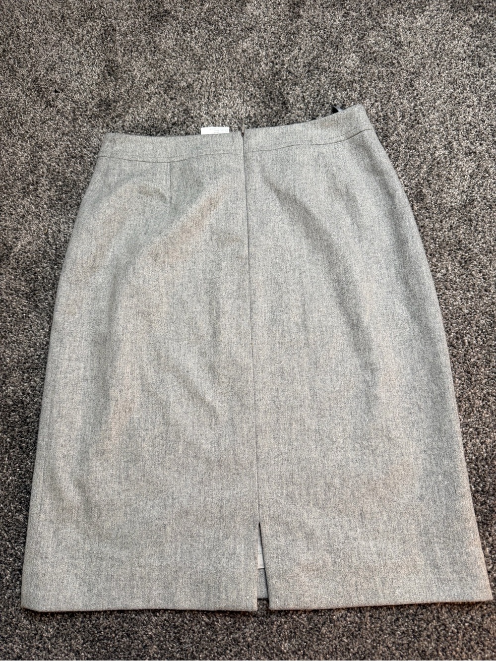 Olsen Europe Grey Virgin Wool Pencil Skirt Size 8 Lined Made in Germany - Picture 5 of 10